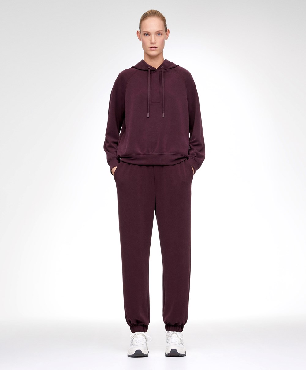 Oysho Soft Touch Modal Sweatshirt Bordó | CJZSQW-035