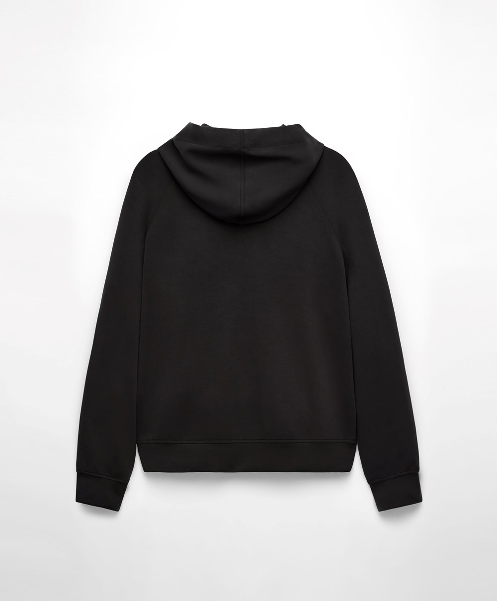 Oysho Soft Touch Modal Sweatshirt Fekete | BLTVFW-624