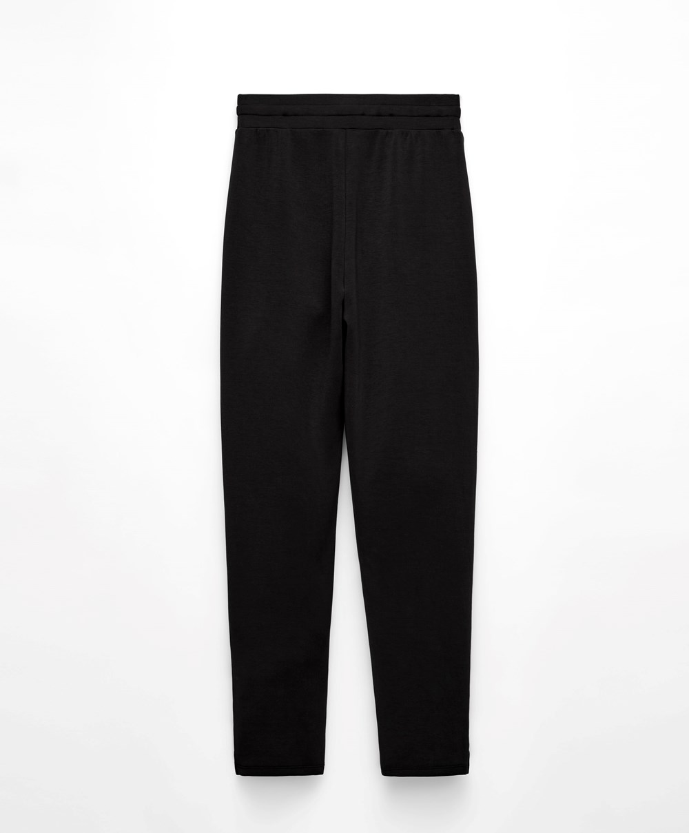 Oysho Soft Touch Modal Trousers Fekete | OJABGV-327