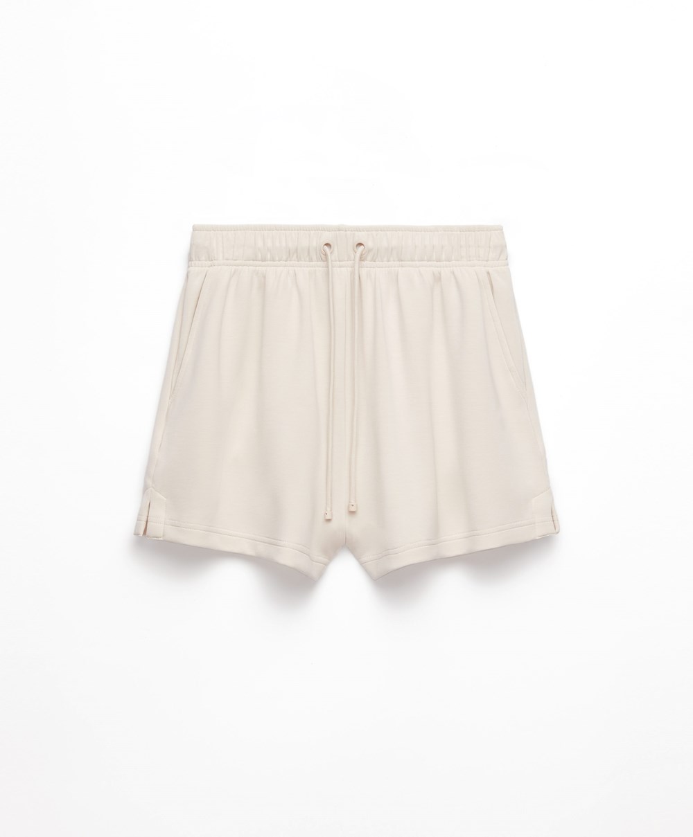 Oysho Soft-touch Modal Shorts Stone | ZNSWCT-539