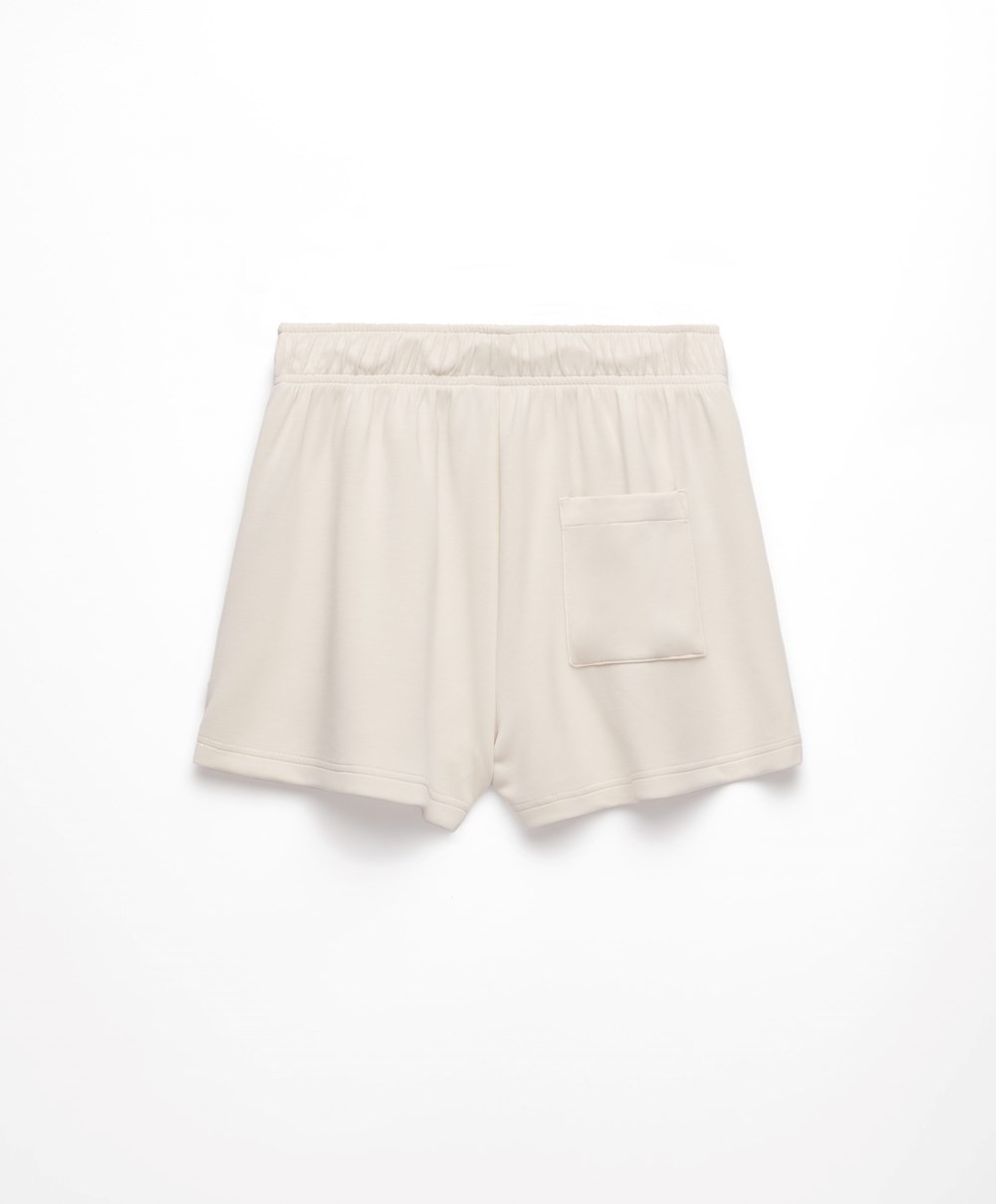 Oysho Soft-touch Modal Shorts Stone | ZNSWCT-539