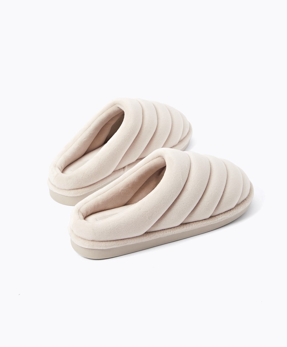 Oysho Steppelt Clogs Mink | BZXYWO-431