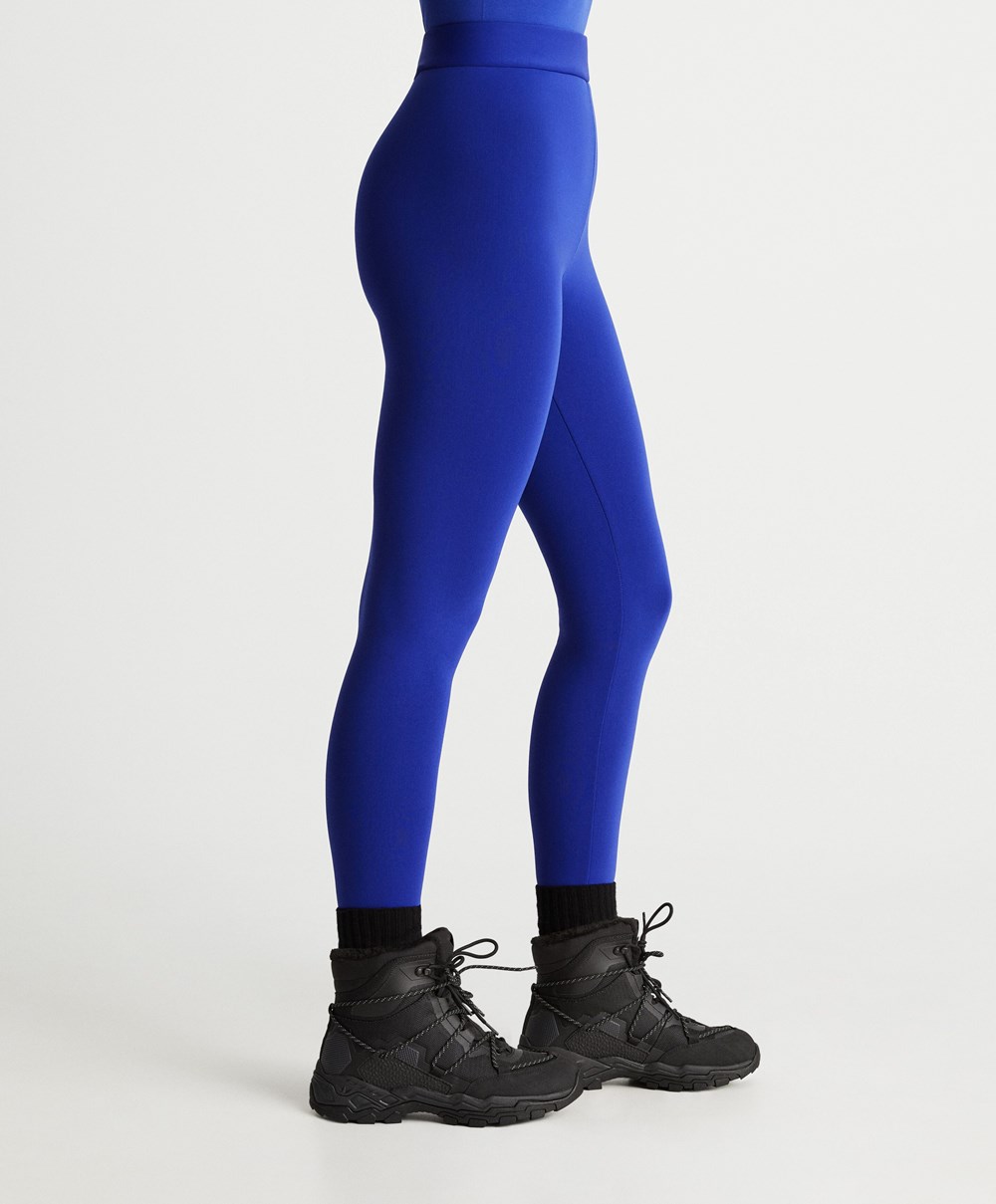 Oysho Super Extra Warm 70cm Ankle-length Leggings Kék | BVNTKM-185