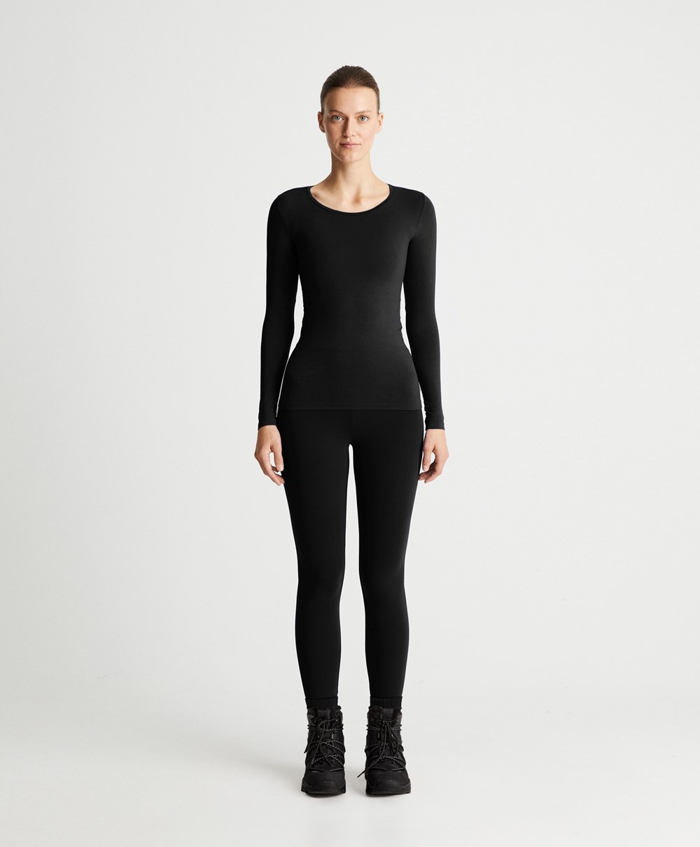 Oysho Super Extra Warm 70cm Ankle-length Leggings Fekete | SPCAYU-283