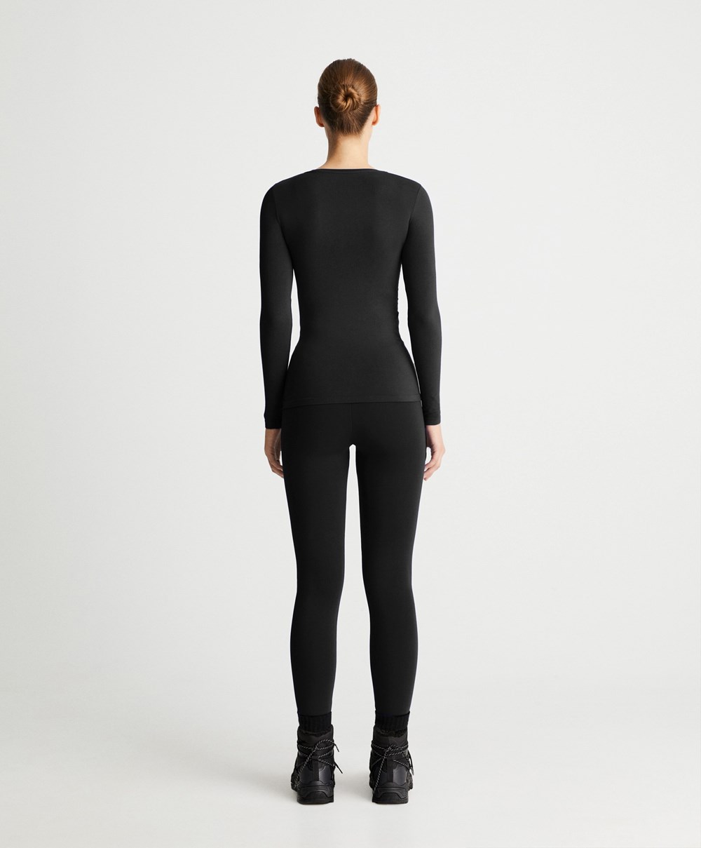 Oysho Super Extra Warm 70cm Ankle-length Leggings Fekete | SPCAYU-283