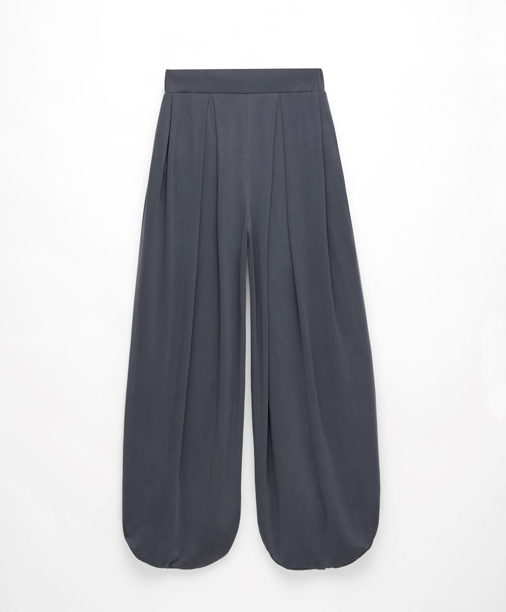 Oysho Széles Cipő-leg Draped Modal Trousers Anthracite | CXPTLJ-289