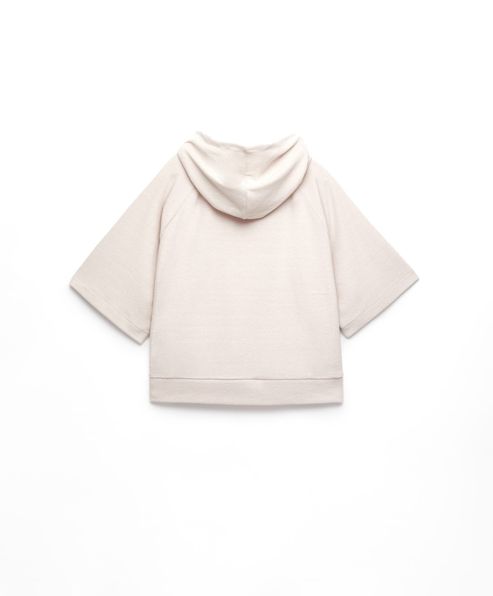 Oysho Towel-effect Csuklyás Sweatshirt Stone | TVUMOB-783