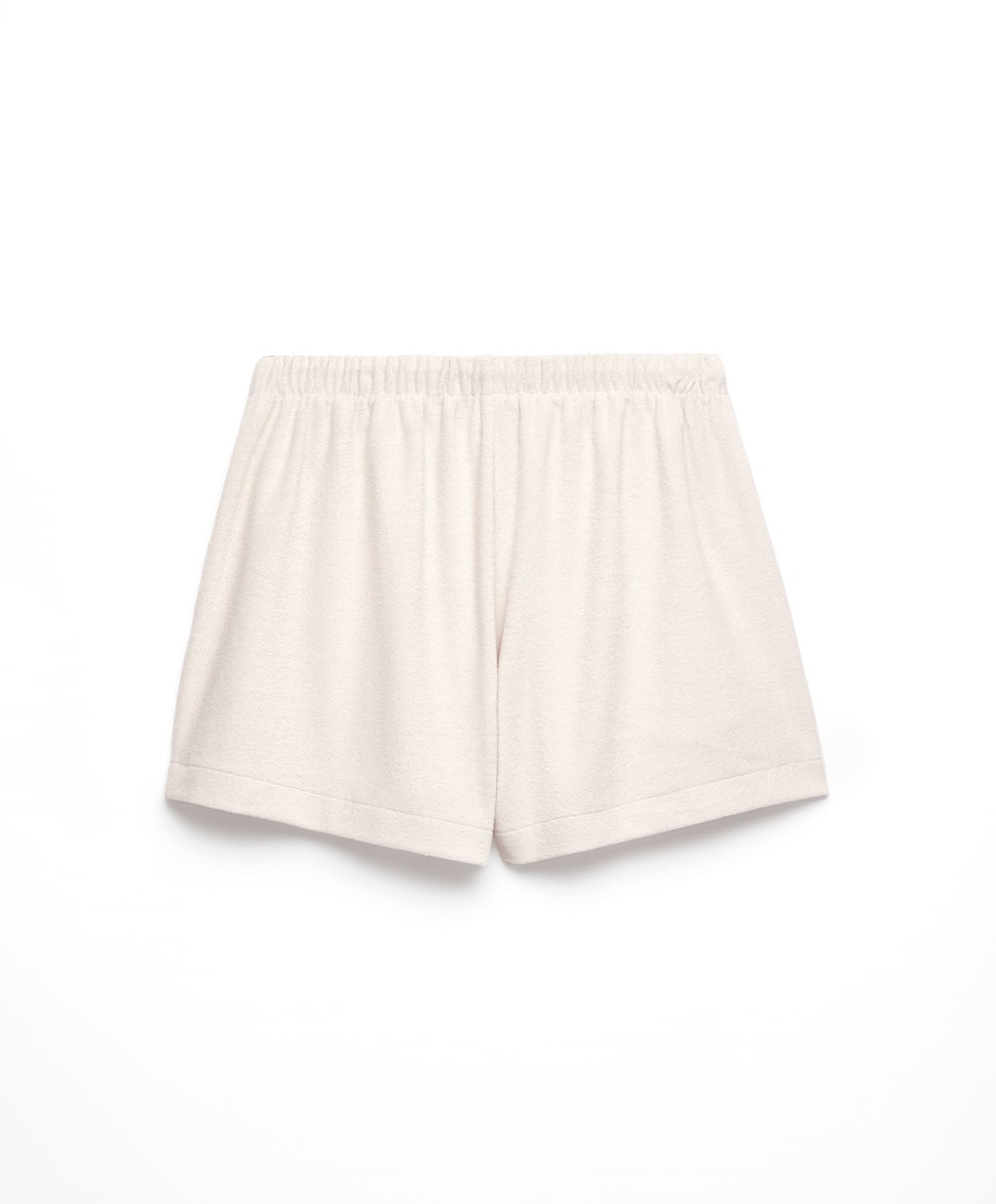 Oysho Towel-effect Shorts Stone | HZGBOD-605