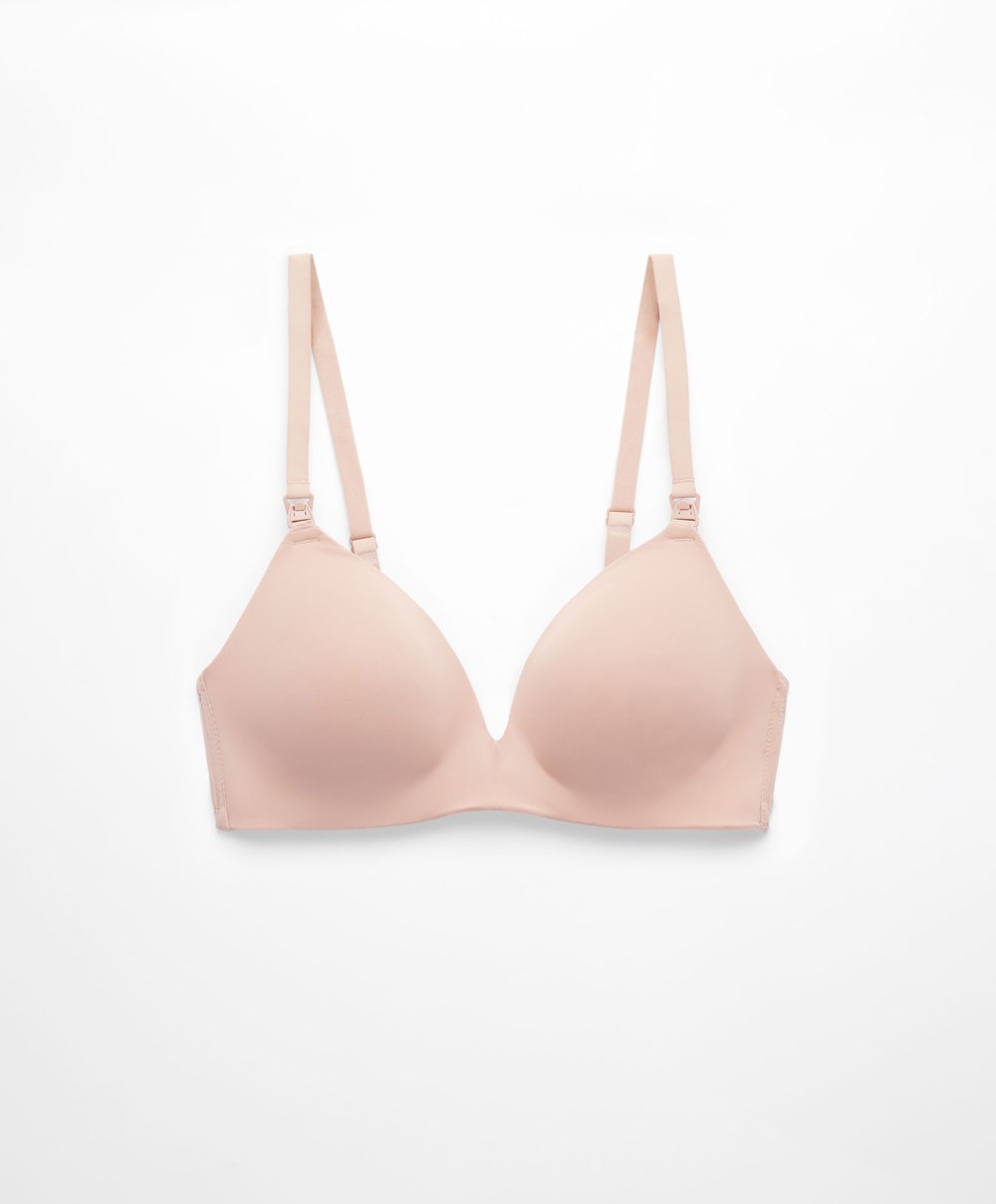 Oysho Triangle Nursing Bra Bézs | BVEQCF-523