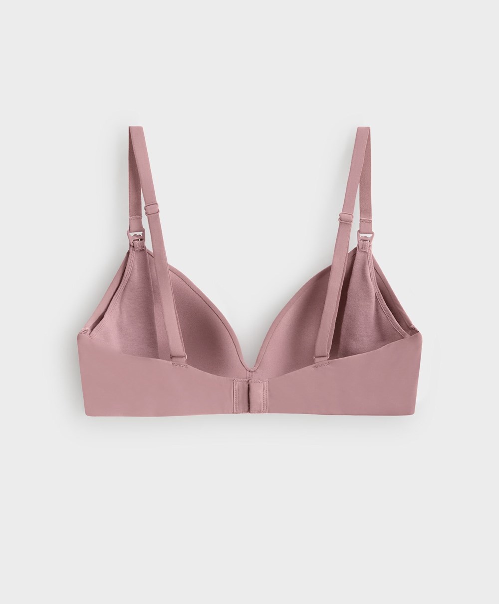 Oysho Triangle Nursing Bra Soft Mauve | RKFAYS-195