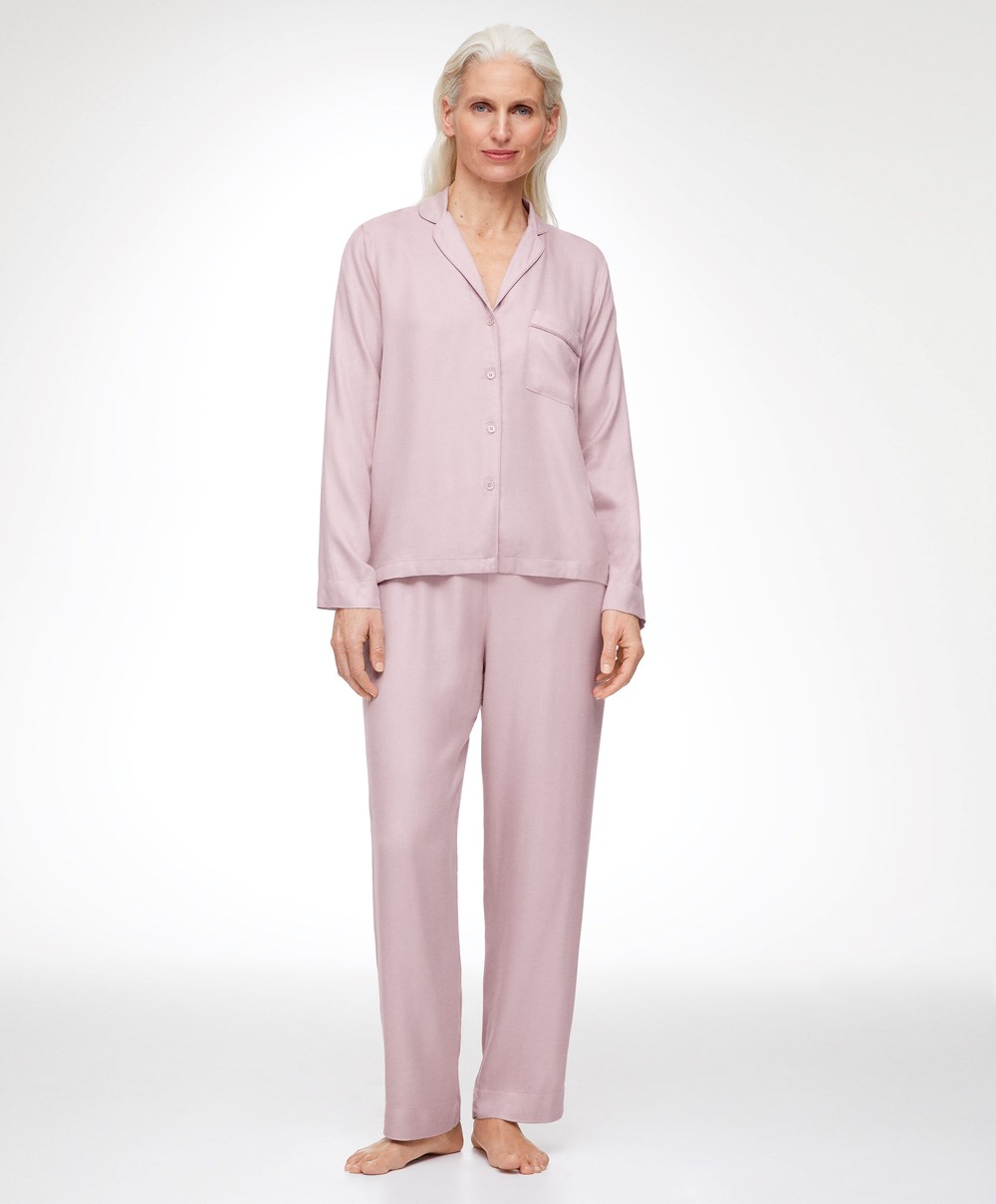 Oysho Trousers With Piping Rózsaszín | CMTAOV-609