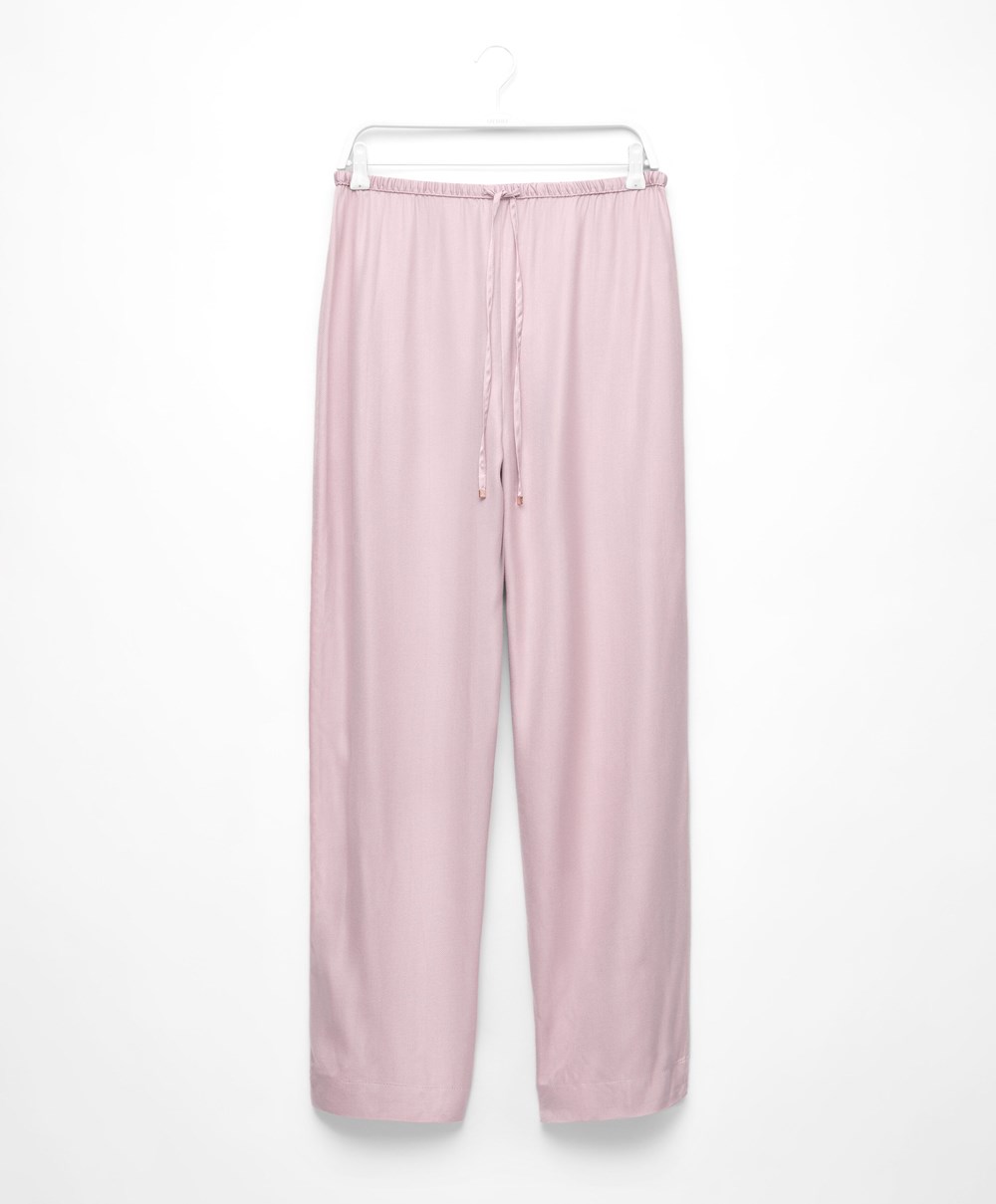 Oysho Trousers With Piping Rózsaszín | CMTAOV-609