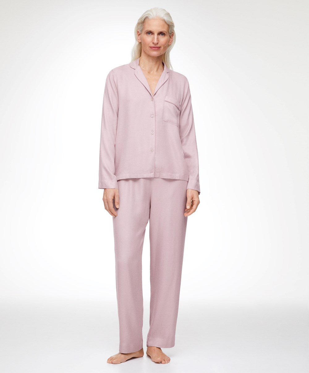 Oysho Trousers With Piping Rózsaszín | MBGNVC-526