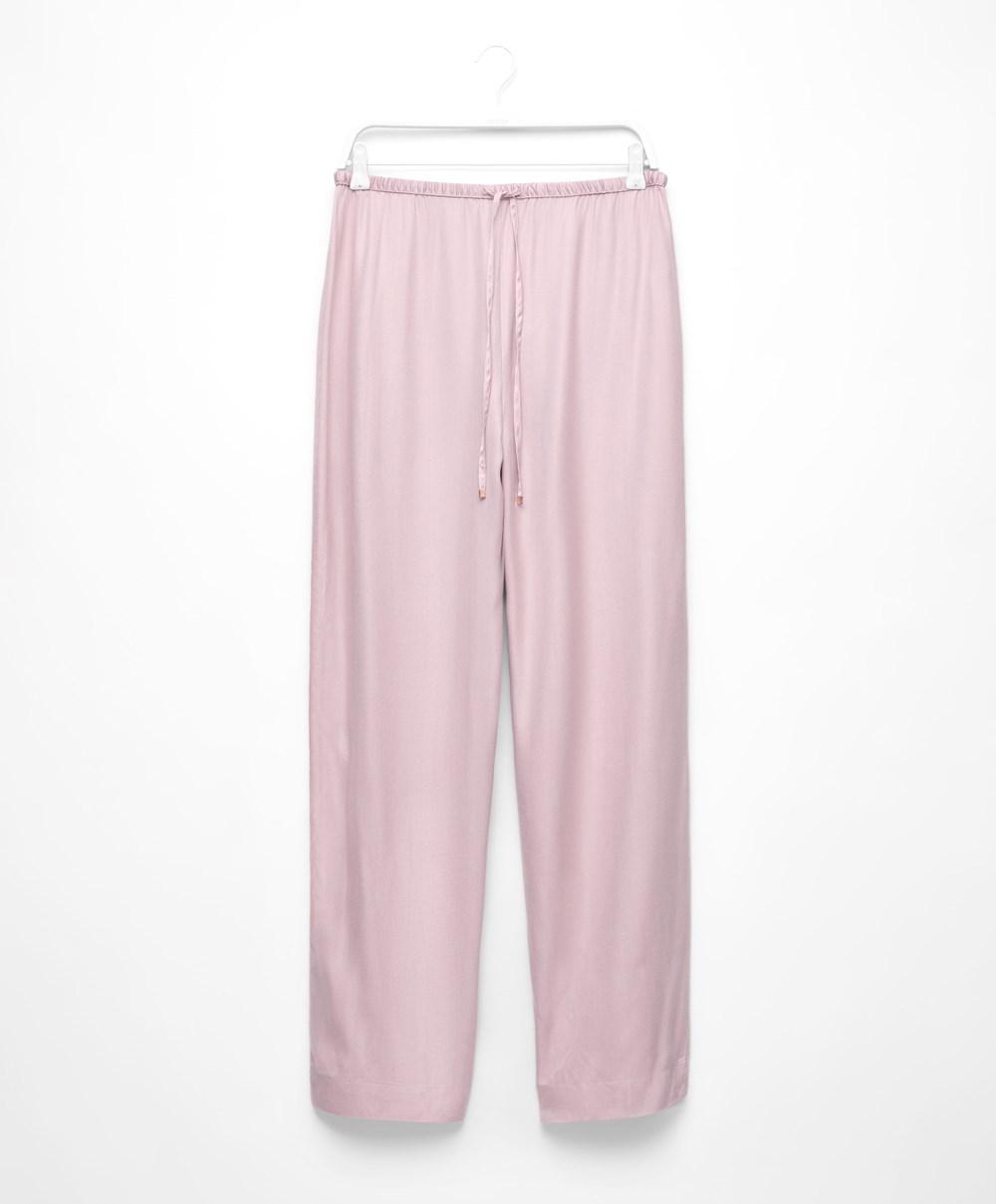 Oysho Trousers With Piping Rózsaszín | MBGNVC-526