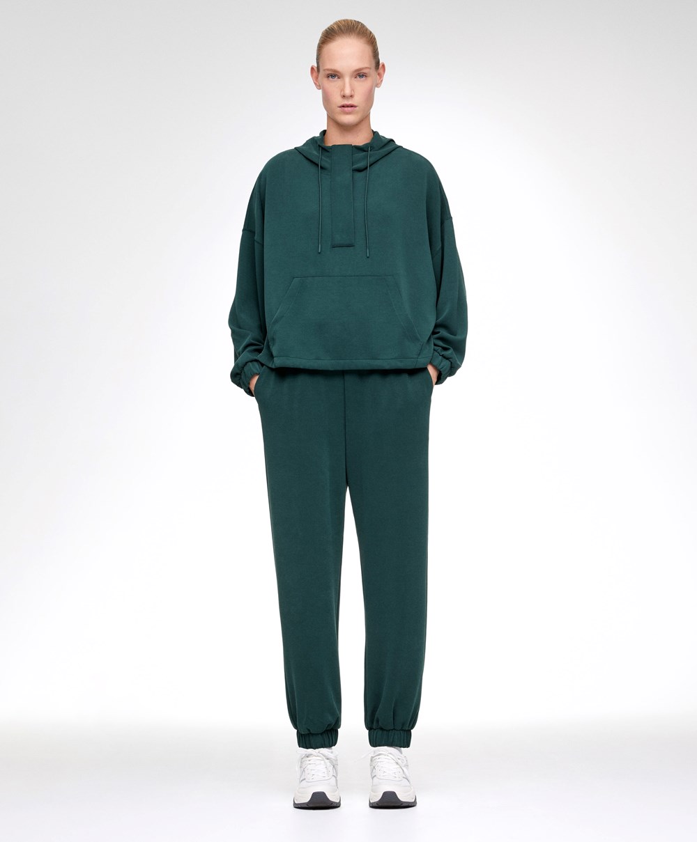 Oysho Turquoise Modal Tracksuit Sötéttürkiz | YSEKNC-761