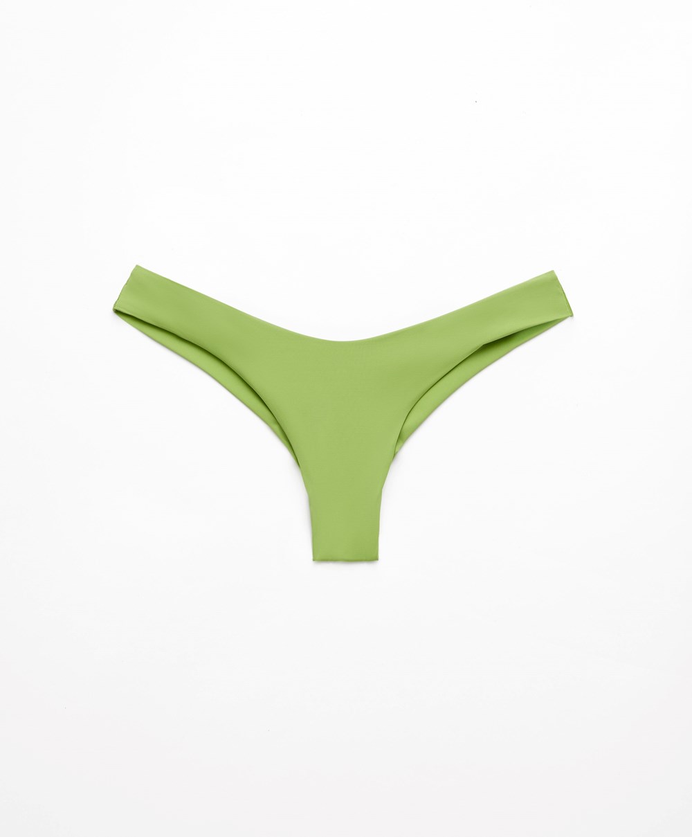 Oysho U-cut Brazilian Bikini Briefs Zöld | PXUYMZ-173