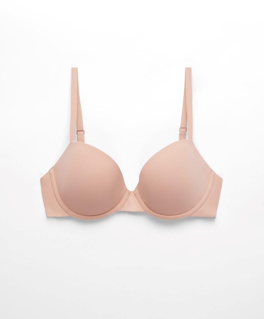 Oysho Underwired Polyamide Classic Bra Bézs | CYDEBJ-164