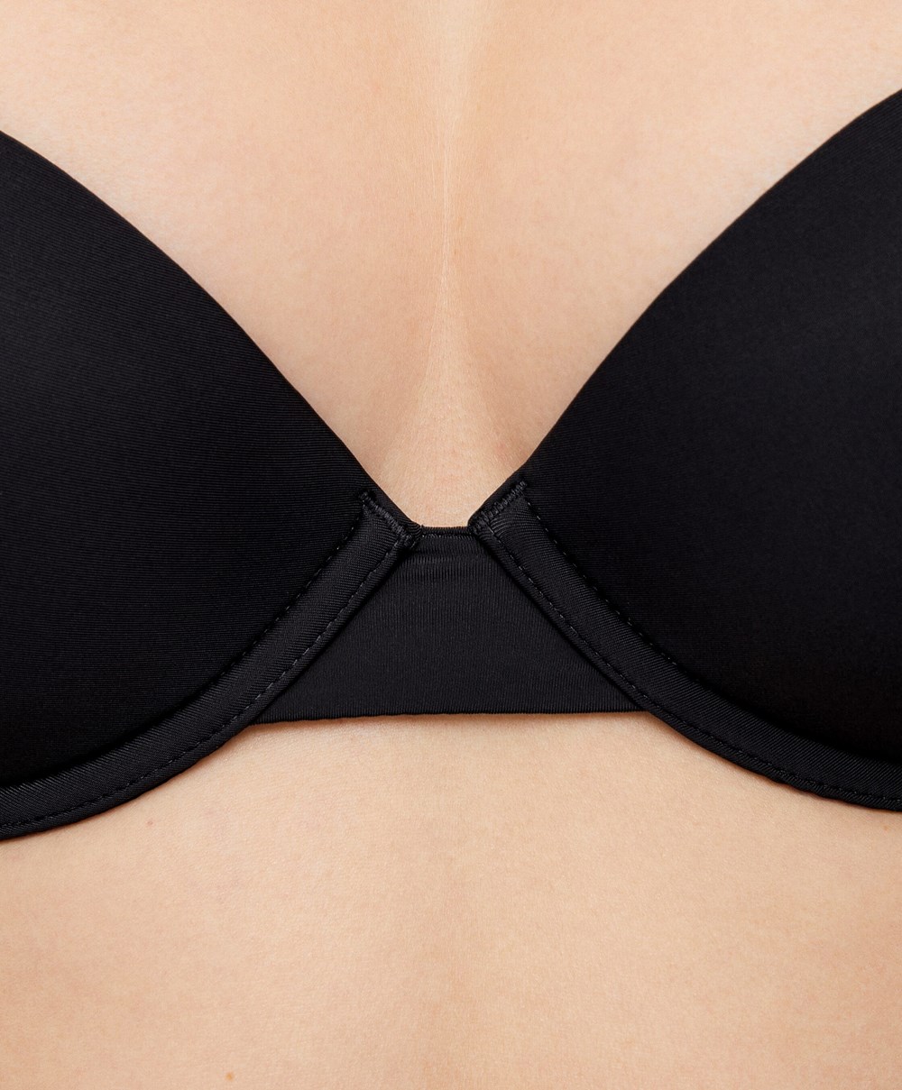 Oysho Underwired Polyamide Classic Bra Fekete | GSVJZE-652