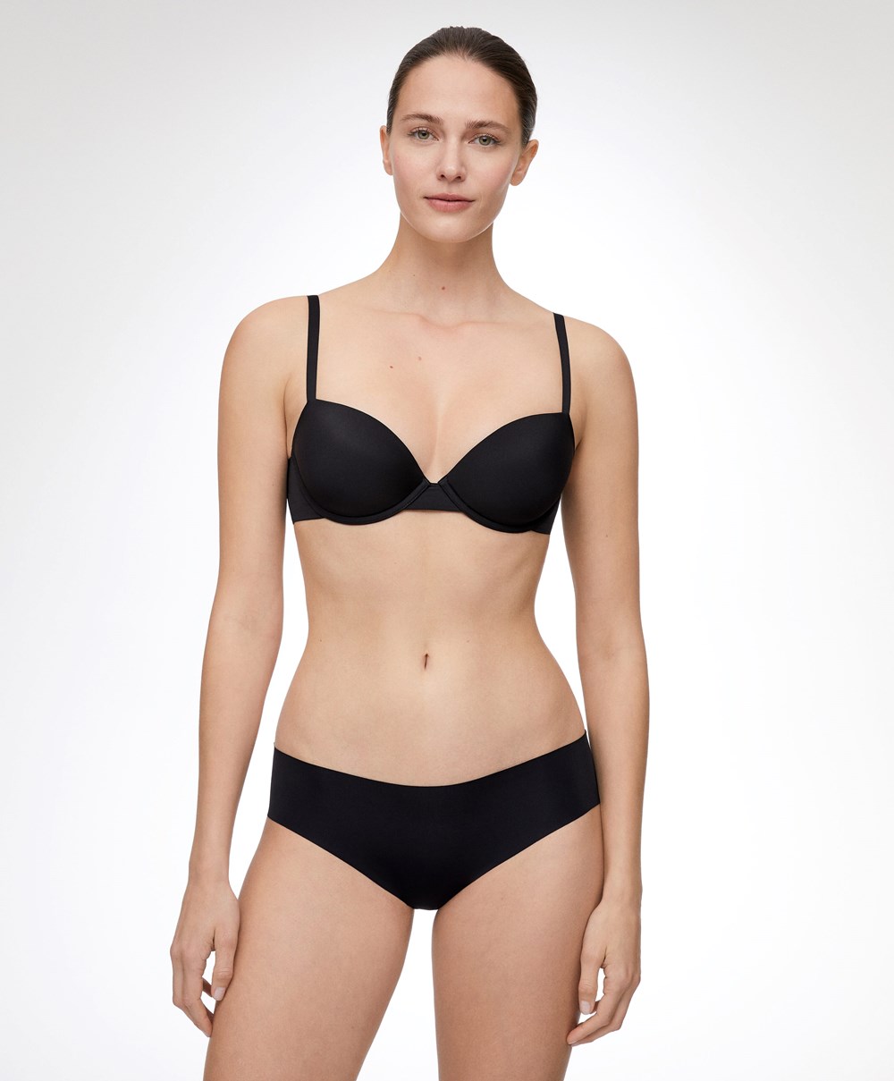 Oysho Underwired Polyamide Classic Bra Fekete | GSVJZE-652