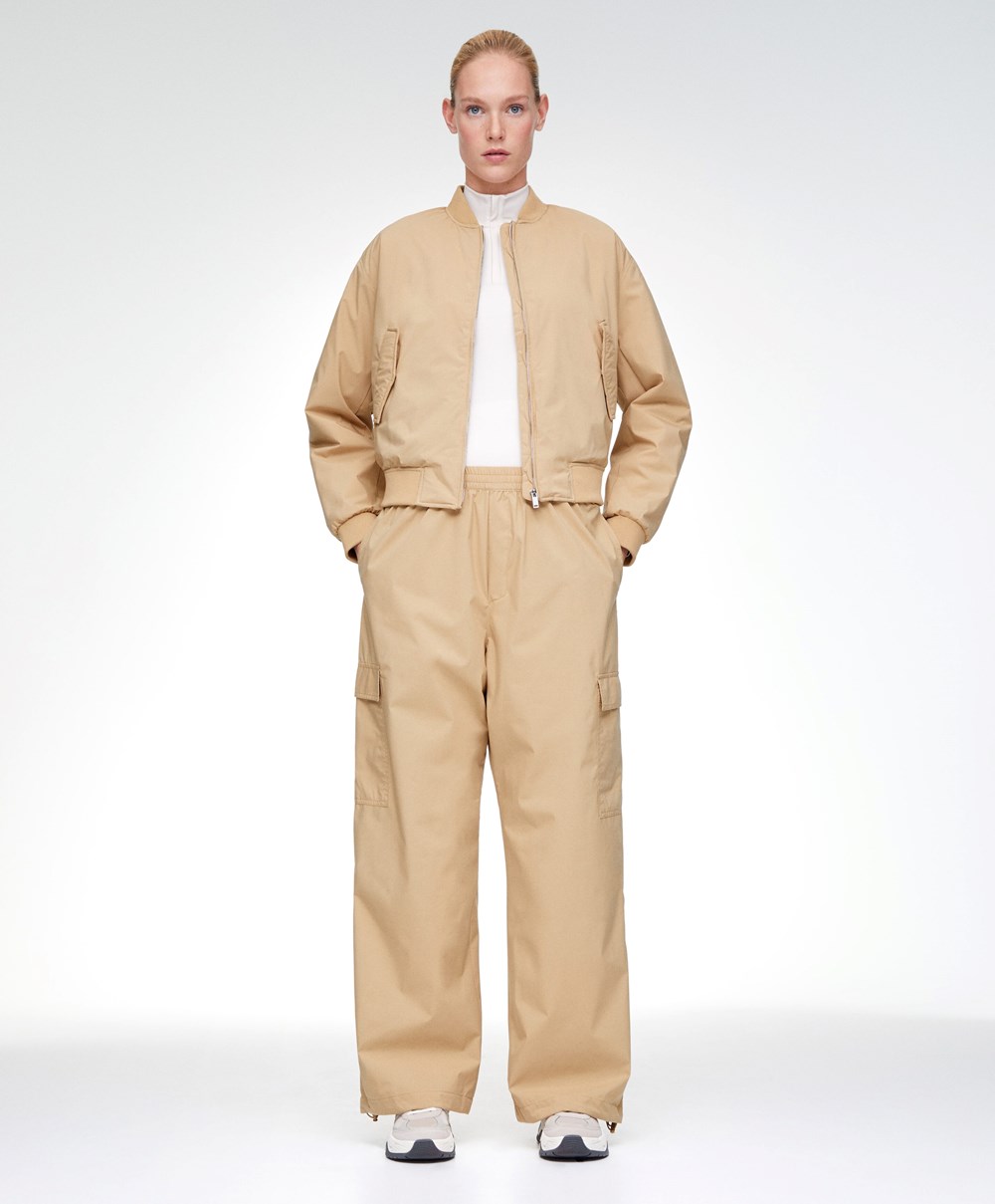 Oysho Vizi-repellent Bomber Jacket Camel | VOXKYN-372