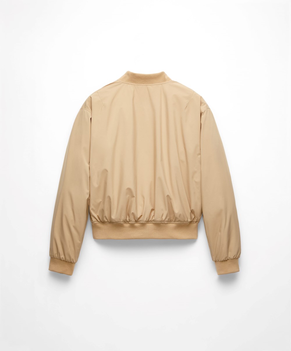 Oysho Vizi-repellent Bomber Jacket Camel | VOXKYN-372