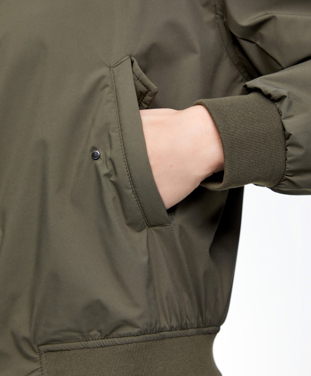 Oysho Vizi-repellent Bomber Jacket Khaki | WBLPCZ-915