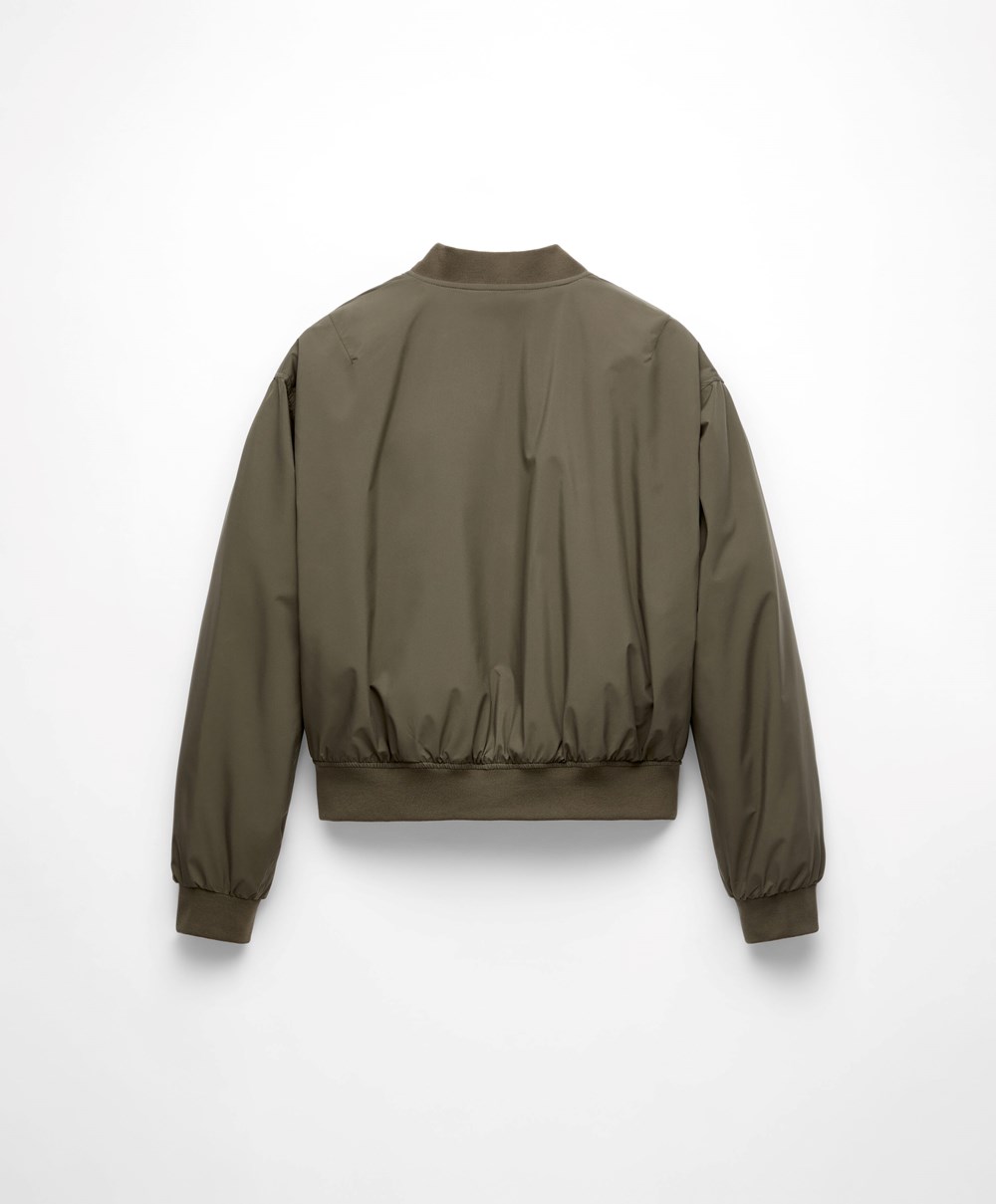 Oysho Vizi-repellent Bomber Jacket Khaki | WBLPCZ-915