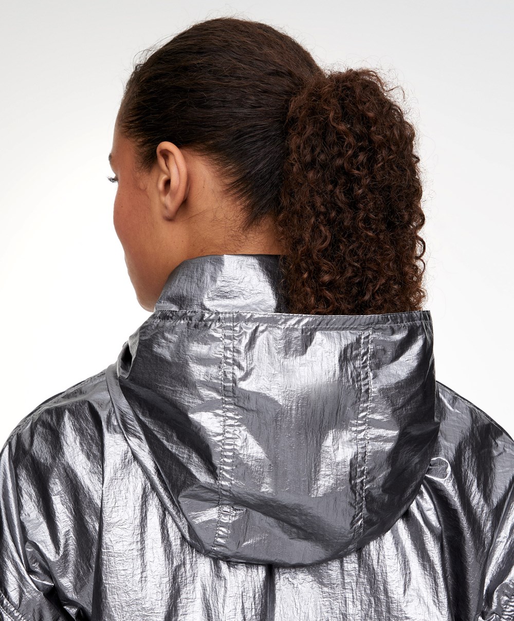 Oysho Vizi-repellent Futó Jacket Sötéttitán | QKJWIE-126