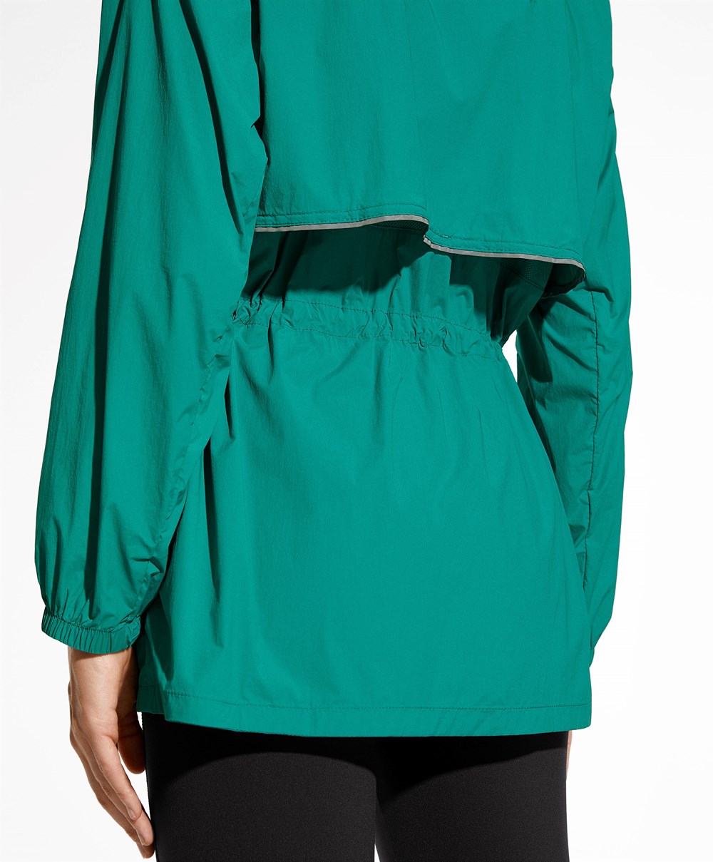 Oysho Vizi-repellent Futó Jacket Washed Emerald | XZJLVD-391