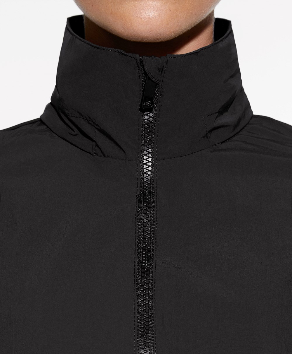 Oysho Vizi-repellent Jacket Fekete | QBLFDC-849