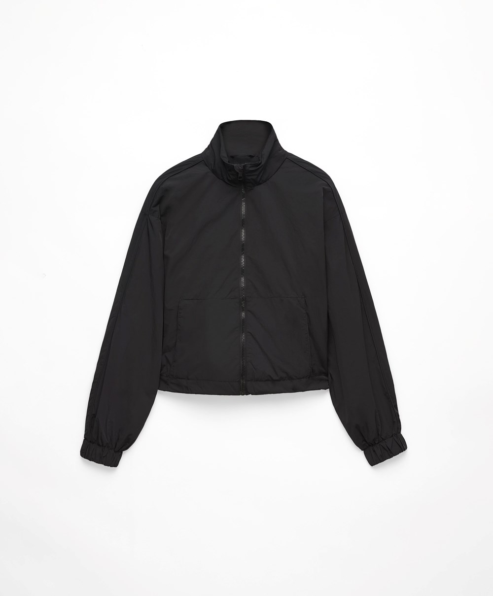 Oysho Vizi-repellent Jacket Fekete | QBLFDC-849