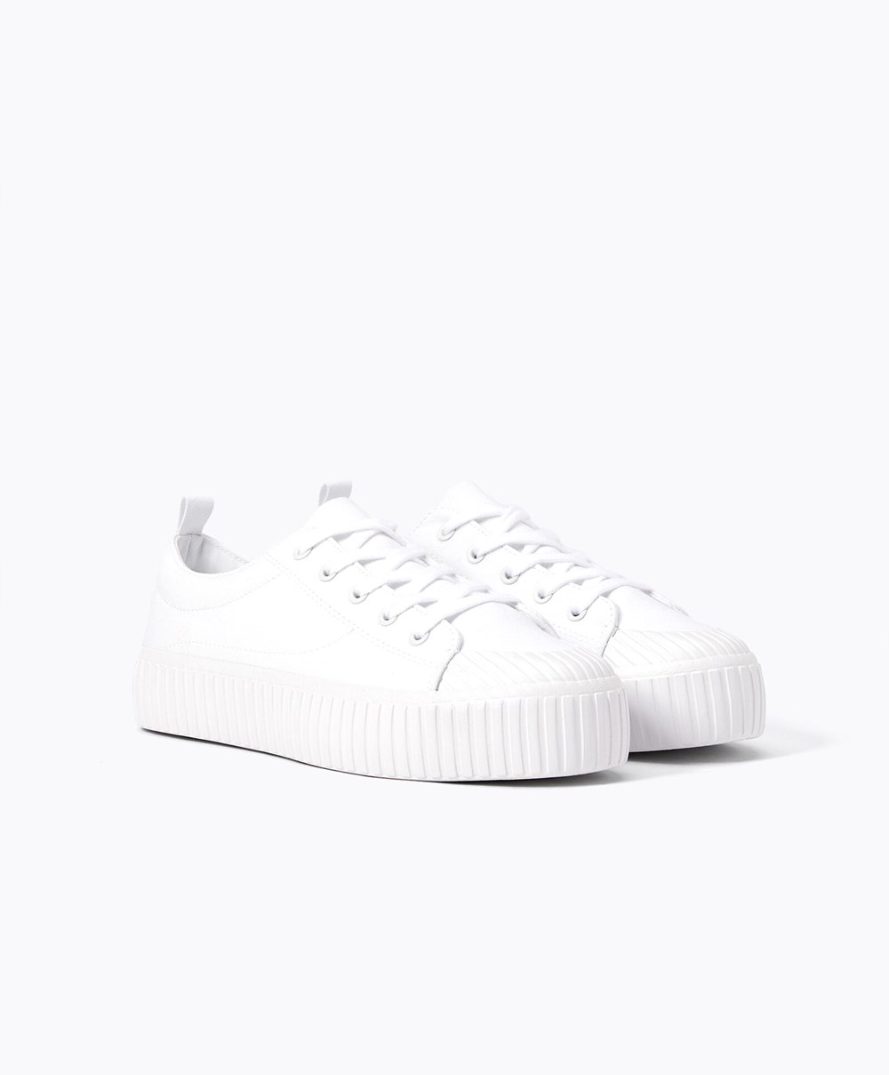 Oysho Vászon Sneakers Fehér | EMOKRI-245