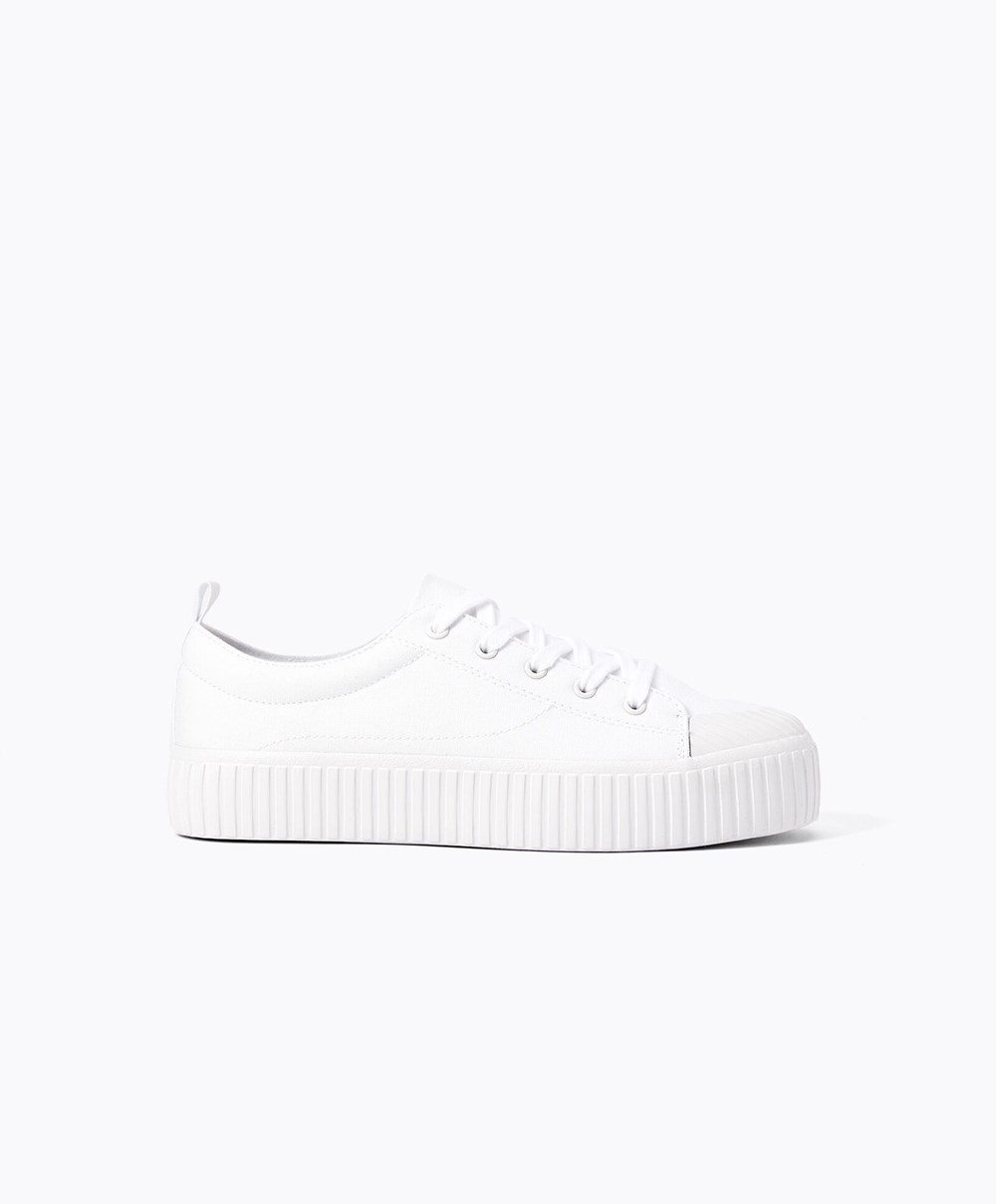 Oysho Vászon Sneakers Fehér | EMOKRI-245