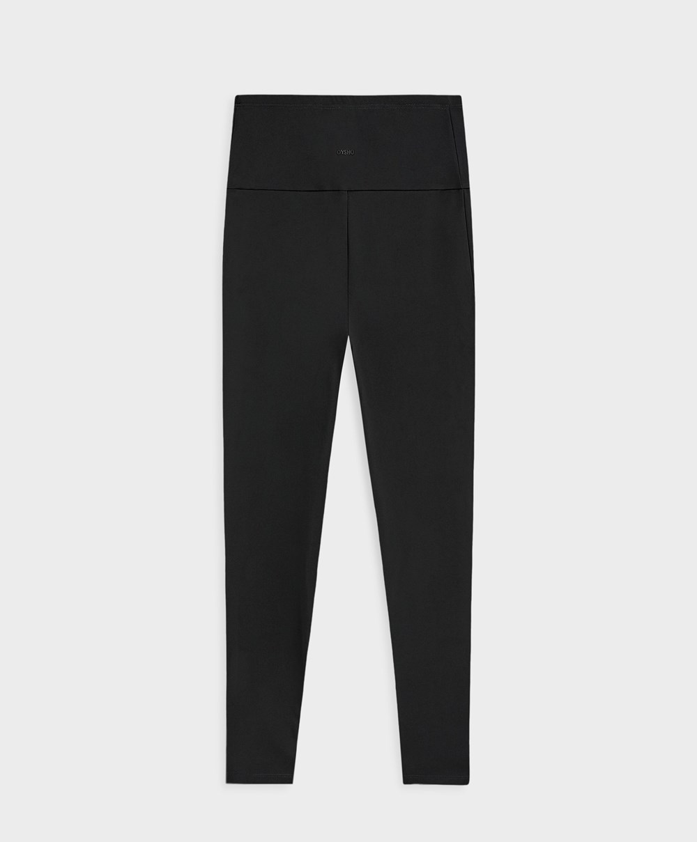 Oysho Warm Maternity 70cm Leggings Fekete | OMXWNI-864