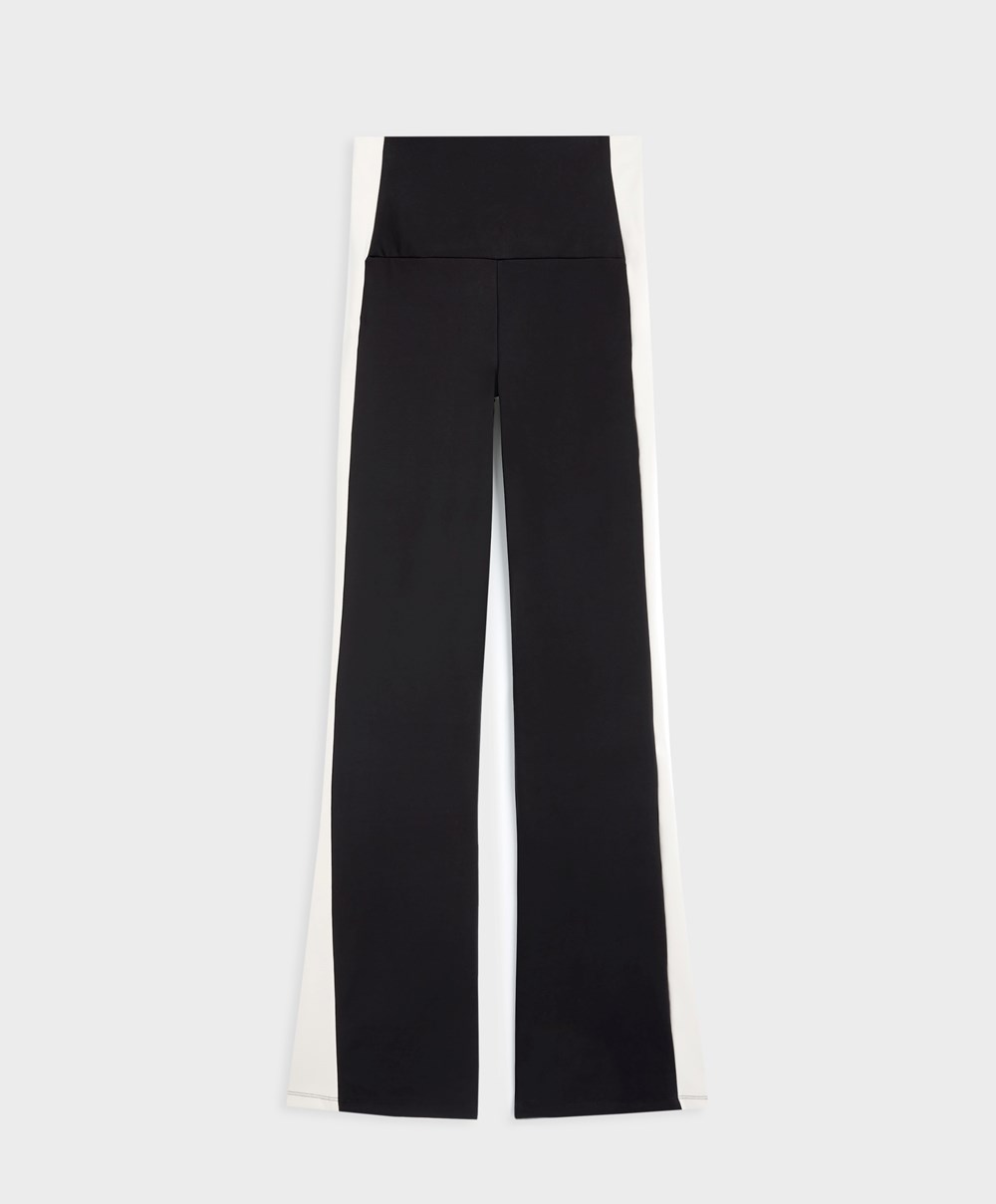 Oysho Warm-touch Flare Trousers Fekete | LGWBPM-521