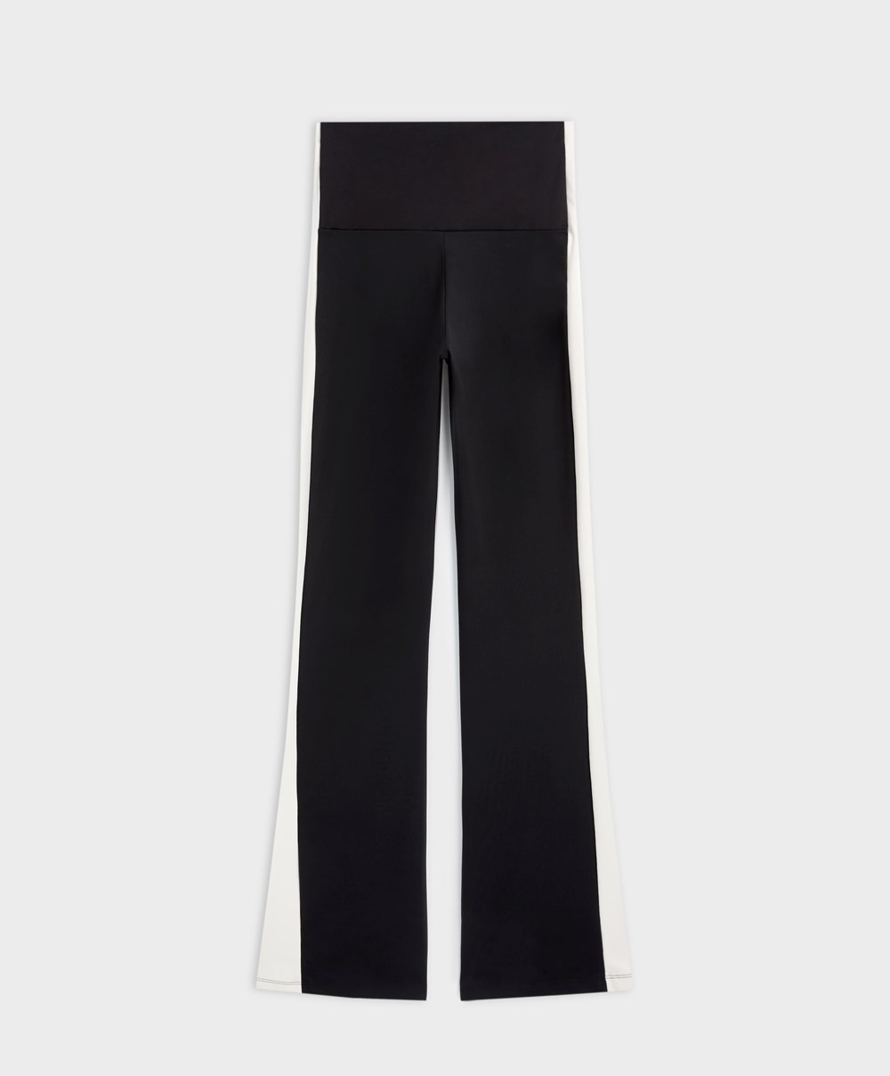 Oysho Warm-touch Flare Trousers Fekete | LGWBPM-521