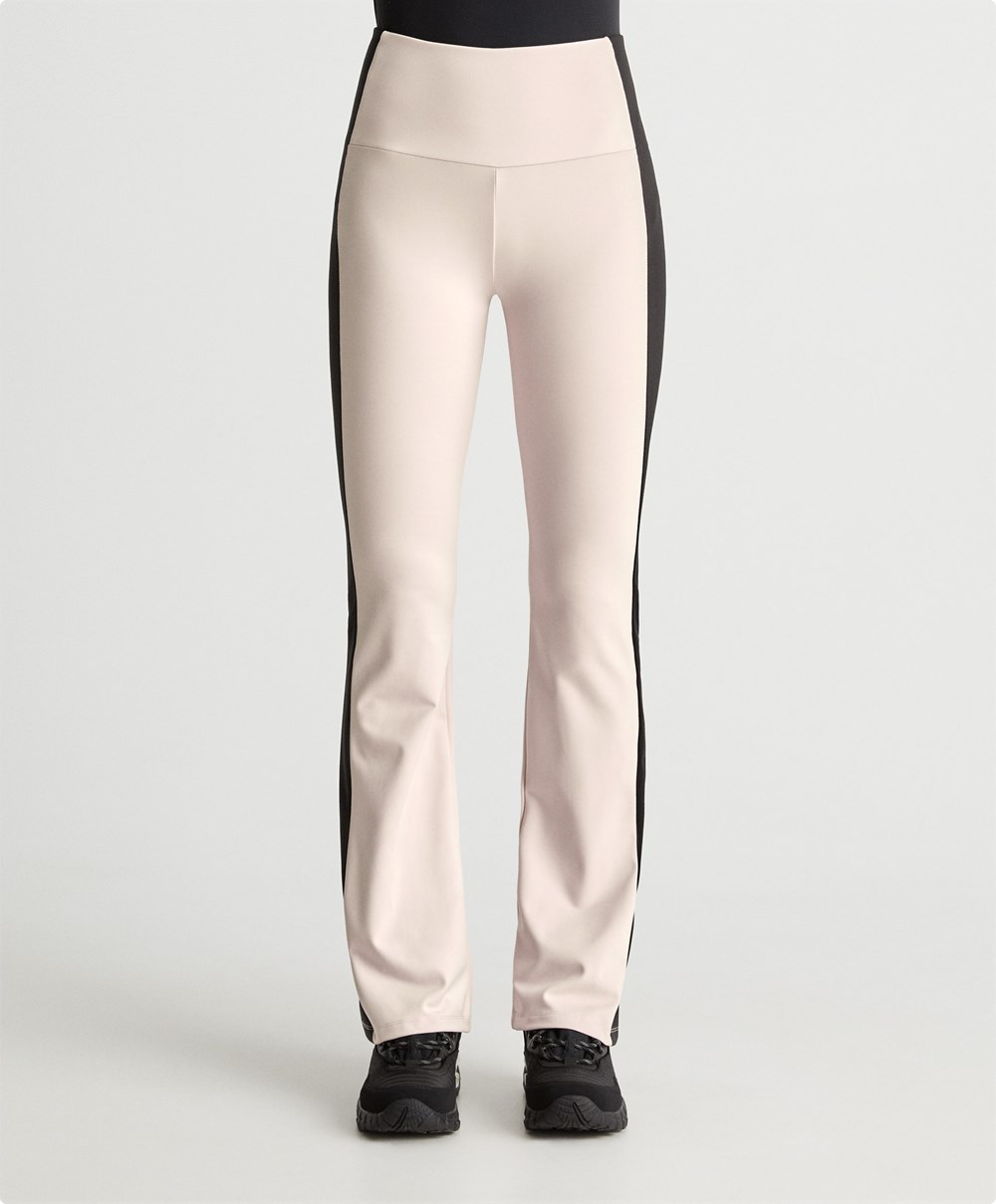 Oysho Warm-touch Flare Trousers Stone | WYMQAH-416