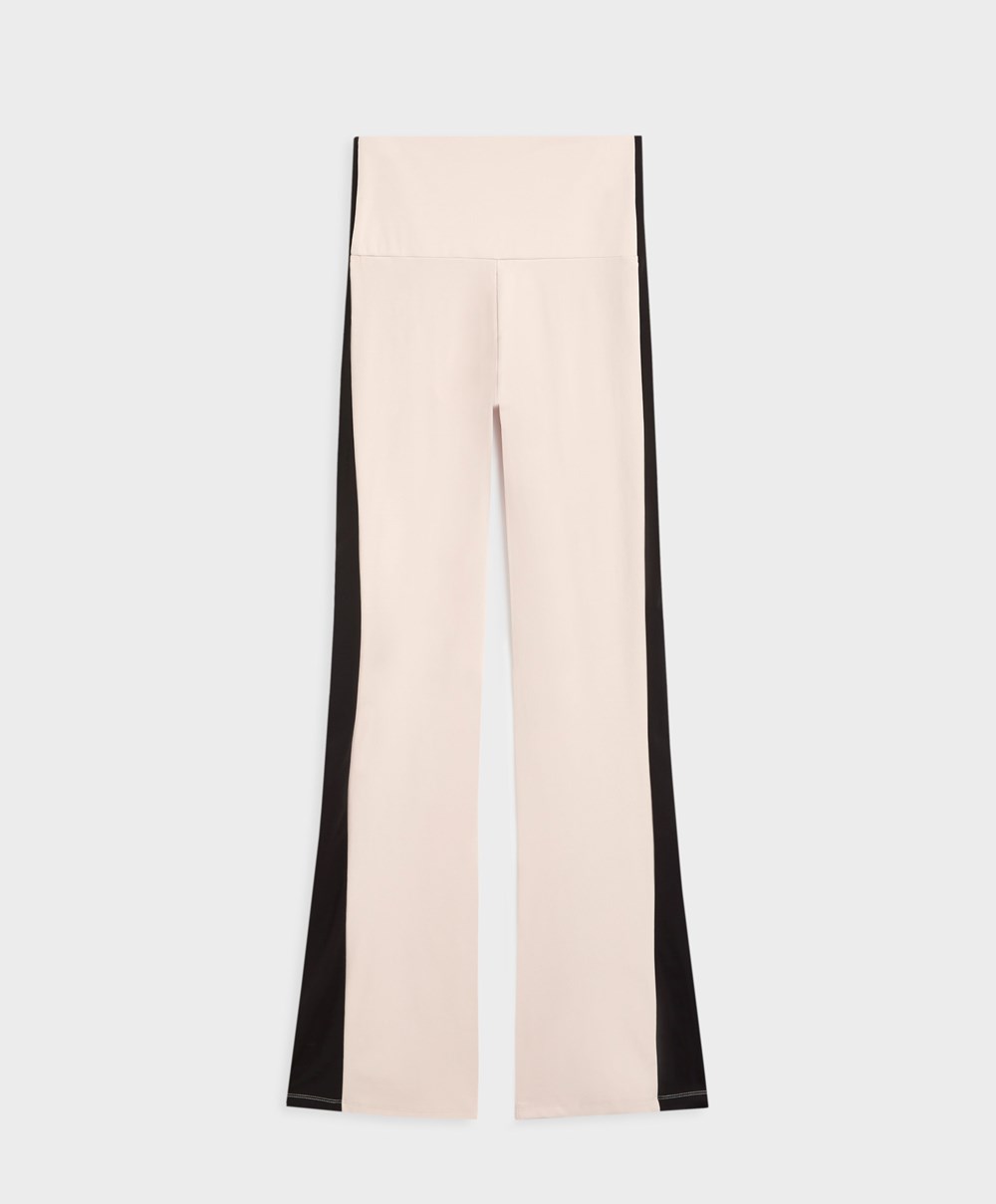 Oysho Warm-touch Flare Trousers Stone | WYMQAH-416