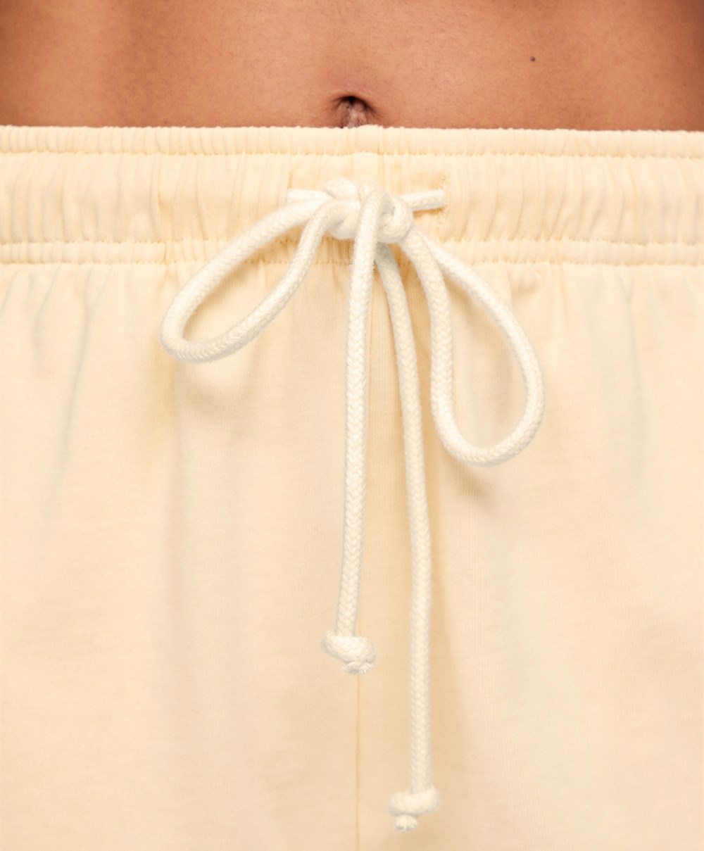 Oysho Washed 100% Pamut Shorts Sárga | YLOWZQ-038