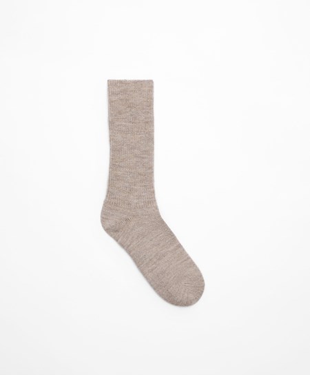 Oysho Alpaca Classic Socks Mink | IDLTVF-503