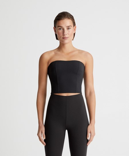 Oysho Bandeau Top Fekete | VRWEMT-034