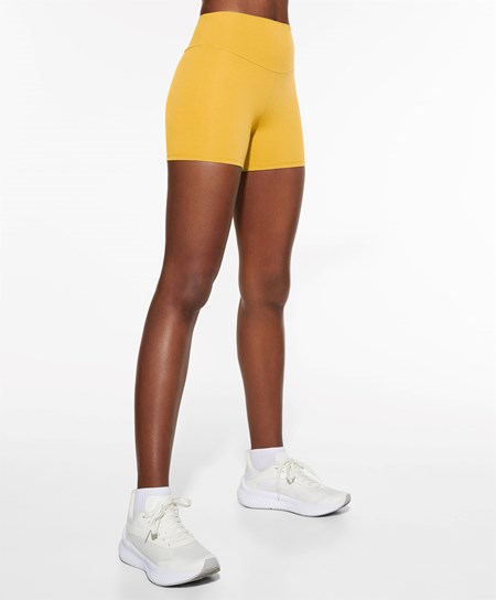 Oysho Comfortlux High-rise 10cm Hot Pants Sárga | VDUNKJ-501