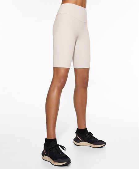 Oysho Comfortlux High-rise 25cm Cycle Leggings Ivory Ecru | SBPWRA-657