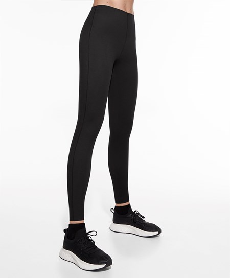 Oysho Extra-compressive Core Control 65cm Ankle-length Leggings Fekete | BWDTPH-084