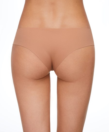 Oysho Invisible Laser-cut Brazilian Briefs Tan | OTXBDZ-391