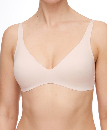 Oysho Invisible Laser-cut Halterneck-style Bra Almond | IDRBOF-801