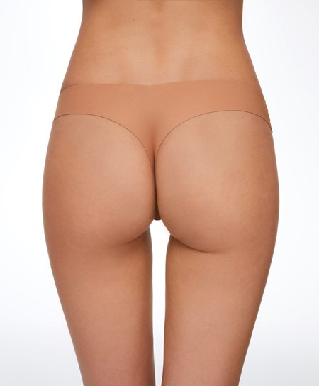 Oysho Invisible “v”-cut Tanga Tan | UJFLIY-135