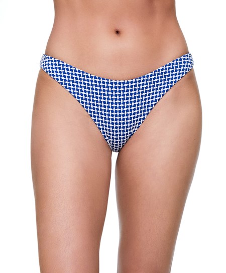 Oysho Mini Geometric Medium-coverage Bikini Briefs Kék | RBDQYI-514