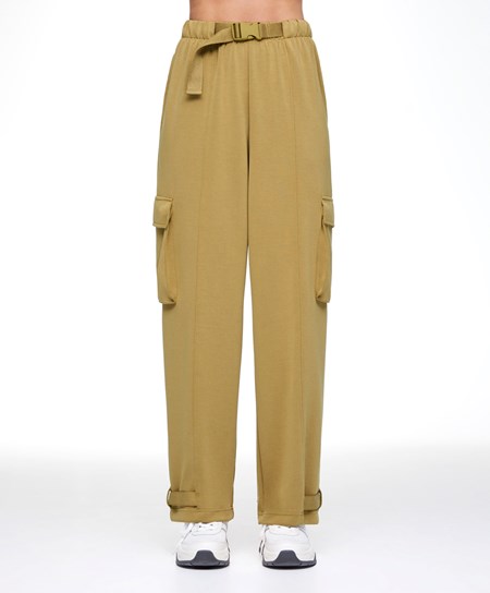 Oysho Modal Cargo Trousers Olivazöld | HGCFTZ-302