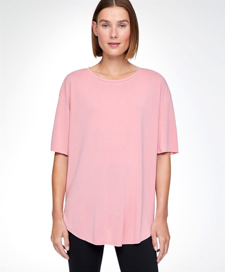 Oysho Modal Rövid-sleeved T-shirt Rózsaszín | YGKTAM-195